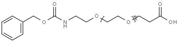 CBZ-N-AMIDO-DPEG®₃₆-ACID 化学構造式