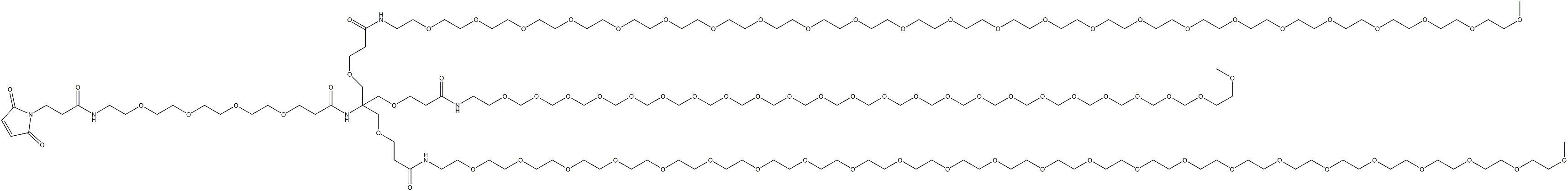 MAL-dPEG(R)4-(m-dPEG(R)12)3 Struktur