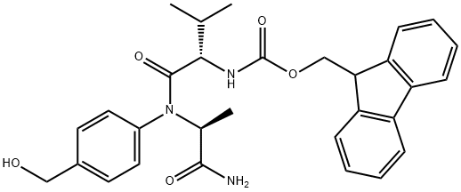 Fmoc-Val-Ala-PAB-OH,1394238-91-5,结构式