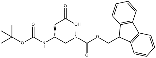 BOC-D-DBU(FMOC)-OH, 1409939-21-4, 结构式