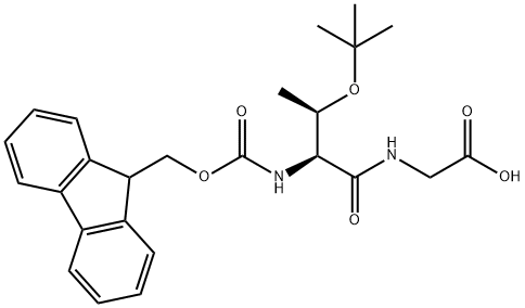 (9H-Fluoren-9-yl)MethOxy]Carbonyl Thr(tBu)-Gly-OH 结构式