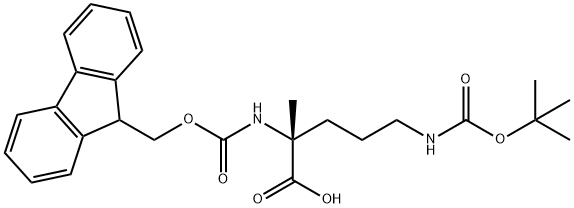 (R)-NΑ-FMOC-NΑ-BOC-Α-METHYLORNITHINE, 171860-40-5, 结构式