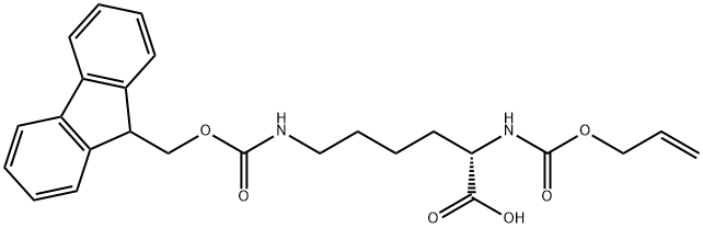 N6-[芴甲氧羰基]-N2-[(2-丙烯基氧基)羰基]-L-赖氨酸 结构式