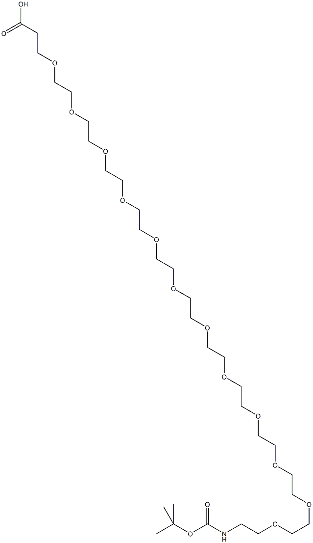 O-[2-(BOC-AMINO)ETHYL]-OΜ-(2-CARBOXYETHYL)POLYETHYLENE GLYCOL, 187848-68-6, 结构式