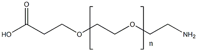 Polyethylene glycol 2-aminoethyl 2-carboxyethyl ether Struktur