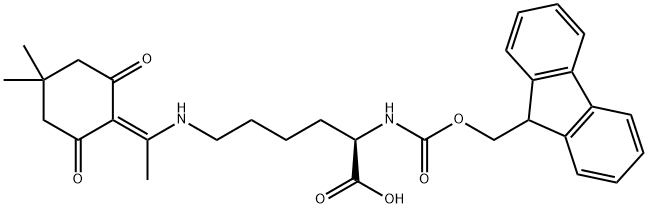 N-芴甲氧羰基-N'-[1-(4,4-二甲基-2,6-二氧代环己亚基)乙基]-D-赖氨酸,333973-51-6,结构式