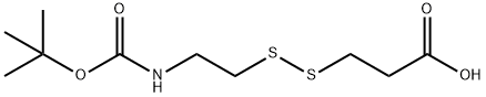 3-((2-((叔丁氧基羰基)氨基)乙基)二硫基)丙酸 结构式