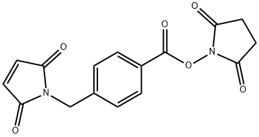 4-[(2,5-ジオキソ-1-ピロリル)メチル]安息香酸スクシンイミジル 化学構造式