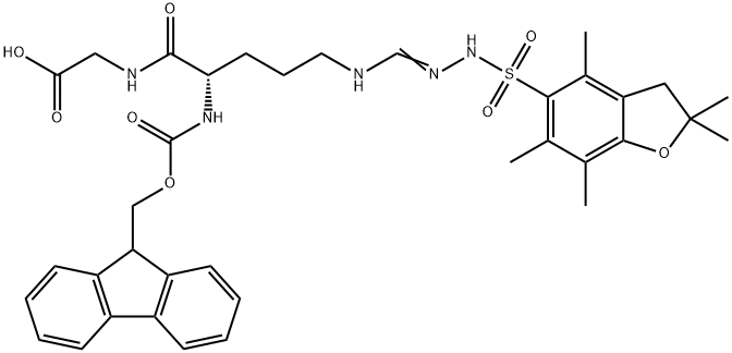 Fmoc-Arg(Pbf)-Gly-OH, 660846-80-0, 结构式