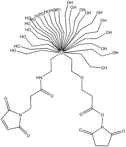 Α-MALEIMIDOPROPIONYL-Ω-SUCCINIMIDYL-12(ETHYLENE GLYCOL) 结构式