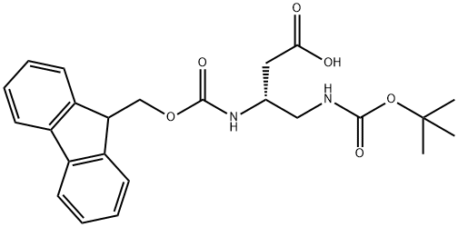 (R)-N-beta-FMoc-N-gaMMa-Boc-3,4-diaMinobutyric acid Struktur