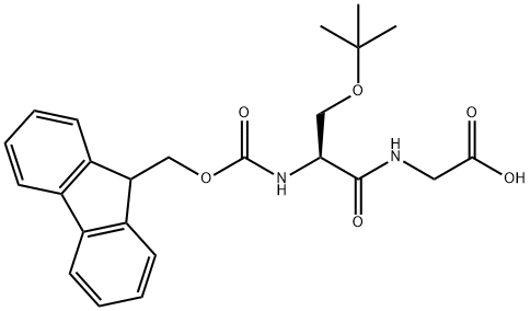 (9H-Fluoren-9-yl)MethOxy]Carbonyl Ser(tBu)-Gly-OH, 81672-17-5, 结构式
