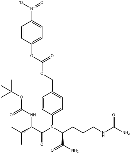 Boc-Val-Cit-PAB-PNP,870487-10-8,结构式