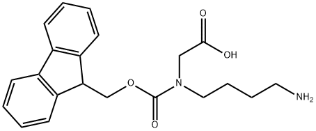 N-alpha-(9-Fluorenylmethyloxycarbonyl)-N-(4-aminobutyl)-glycine hydrochloride Structure