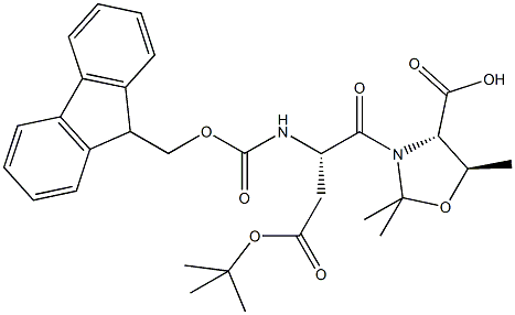 FMOC-ASP(OTBU)-THR(PSIME,MEPRO)-OH|(BETAS,4S)-4-羧基-BETA-[[芴甲氧羰基]氨基]-2,2,5-三甲基-GAMMA-氧代-3-恶唑烷丁酸叔丁酯