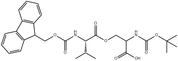 (Tert-Butoxy)Carbonyl Ser((9H-Fluoren-9-yl)MethOxy]Carbonyl Val)-OH|O-((((9H-荧光素-9-基)甲氧基)羰)-L-VAL基)-N-(叔丁氧羰基)-L-丝氨酸
