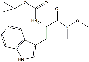 N-alpha-t-Butyloxycarbonyl-n-methyl-N-methoxy-L-tryptophane Structure