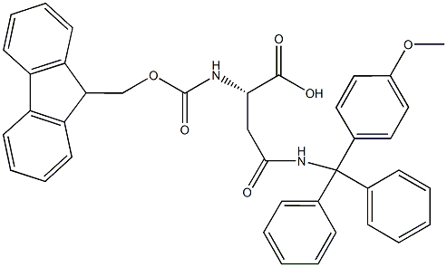 N-alpha-(9-Fluorenylmethyloxycarbonyl)-N-beta-(4-methoxytrityl)-L-asparagine Structure