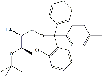 L-Thr(tBu)-ol-2-chlorotrityl resin (100-200 mesh, >0.5 mmol 结构式
