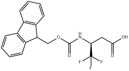 (S)-Fmoc-3-amino-4,4,4-trifluoro-butyric acid Structure