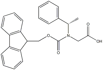 (S)-Fmoc-N-(1-phenylethyl)-glycine Structure