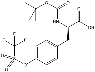 N-alpha-t-Butyloxycarbonyl-O-trifluormethylsulfonyl-D-tyrosine Structure