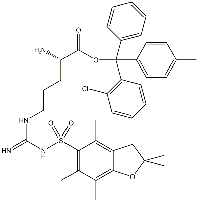 H-ARG(PBF)-2-CHLOROTRITYL RESIN, , 结构式
