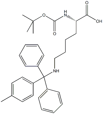 N-alpha-t-Butyloxycarbonyl-N-epsilon-(4-methyltrityl)-L-lysine dicyclohexylamine Structure
