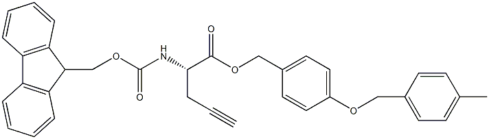Fmoc-L-Propargylglycine-Wang Resin (100-200mesh, 1% DVB) Struktur