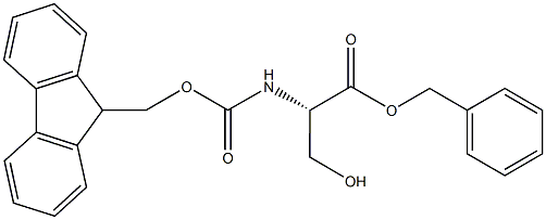 N-alpha-(9-Fluorenylmethyloxycarbonyl)-L-serine benzyl ester Structure
