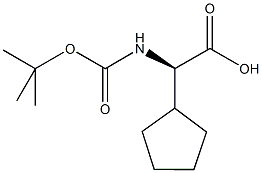 N-alpha-t-Butyloxycarbonyl-D-cyclopentylglycine Struktur