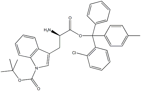 H-D-Trp(Boc)-2-chlorotrityl resin (100-200 mesh, > 0.5 mmol 化学構造式