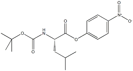 N-alpha-t-Butyloxycarbonyl-L-leucine p-nitrophenyl ester Struktur