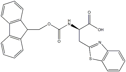 N-alpha-(9-Fluorenylmethyloxycarbonyl)-3-(benzothiazol-2-yl)-D-alanine Structure