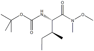 N-alpha-t-Butyloxycarbonyl-N-methyl-N-methyloxy-L-isoleucine amide Structure