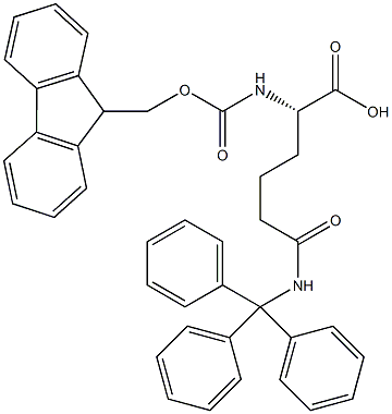 N-alpha-(9-Fluorenylmethyloxycarbonyl)-N-delta-trityl-L-homoglutamine Structure
