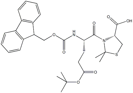Fmoc-L-Glu(tBu)-L-Cys[PSI(Me,Me)Pro]-OH Struktur