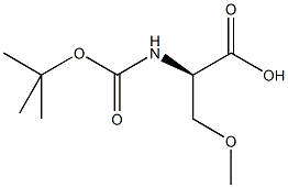N-alpha-t-Butyloxycarbonyl-O-methyl-D-serine dicylohexylamine 结构式