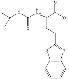 N-alpha-t-Butyloxycarbonyl-4-(2-benzothiazolyl)-L-2-aminobutyric acid Structure