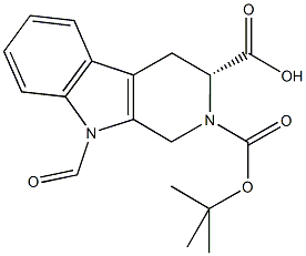 N-alpha-t-Butyloxycarbonyl-9-formyl-1,2,3,4-tetrahydronorharman-D-3-carboxylic acid (solvate) 结构式