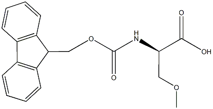 N-alpha-(9-Fluorenylmethyloxycarbonyl)-O-methyl-D-serine Structure