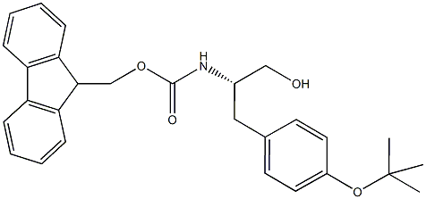N-alpha-(9-Fluorenylmethyloxycarbonyl)-O-t-butyl-L-tyrosino Structure