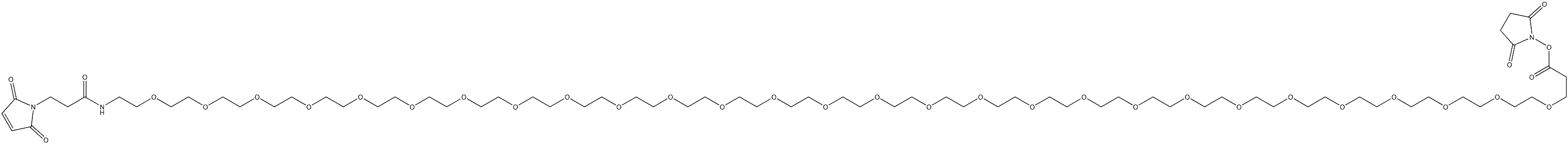 alpha-Maleinimido-omega-carboxy succinimidyl ester 27(ethylene glycol) Structure
