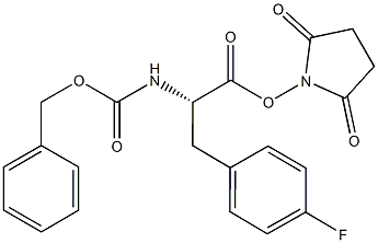N-alpha-Benzyloxycarbonyl-4-fluoro-L-phenylalanine succinimidyl ester Structure