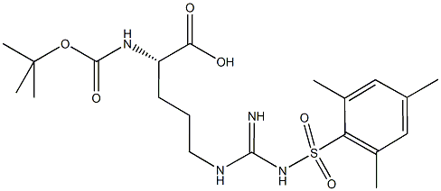 N-alpha-t-Butyloxycarbonyl-N-(mesitylene-2-sulfonyl)-L-arginine cyclohexylamine Structure