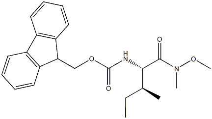 N-alpha-(9-Fluorenylmethyloxycarbonyl)-N-methyl-N-methyloxy-L-isoleucine amide Structure