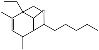 5-ethyl-6,8,9-trimethyl-2-pentyl-3-oxabicyclo[3.3.1]non-6-ene Struktur
