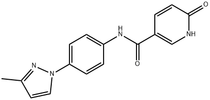 N-[4-(3-methylpyrazol-1-yl)phenyl]-6-oxo-1H-pyridine-3-carboxamide Struktur