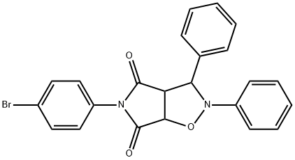 5-(4-bromophenyl)-2,3-diphenyl-3a,6a-dihydro-3H-pyrrolo[3,4-d][1,2]oxazole-4,6-dione Struktur
