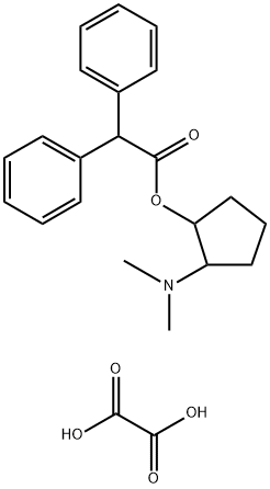 [2-(2,2-diphenylacetyl)oxycyclopentyl]-dimethylazanium 2-hydroxy-2-oxoacetate Structure